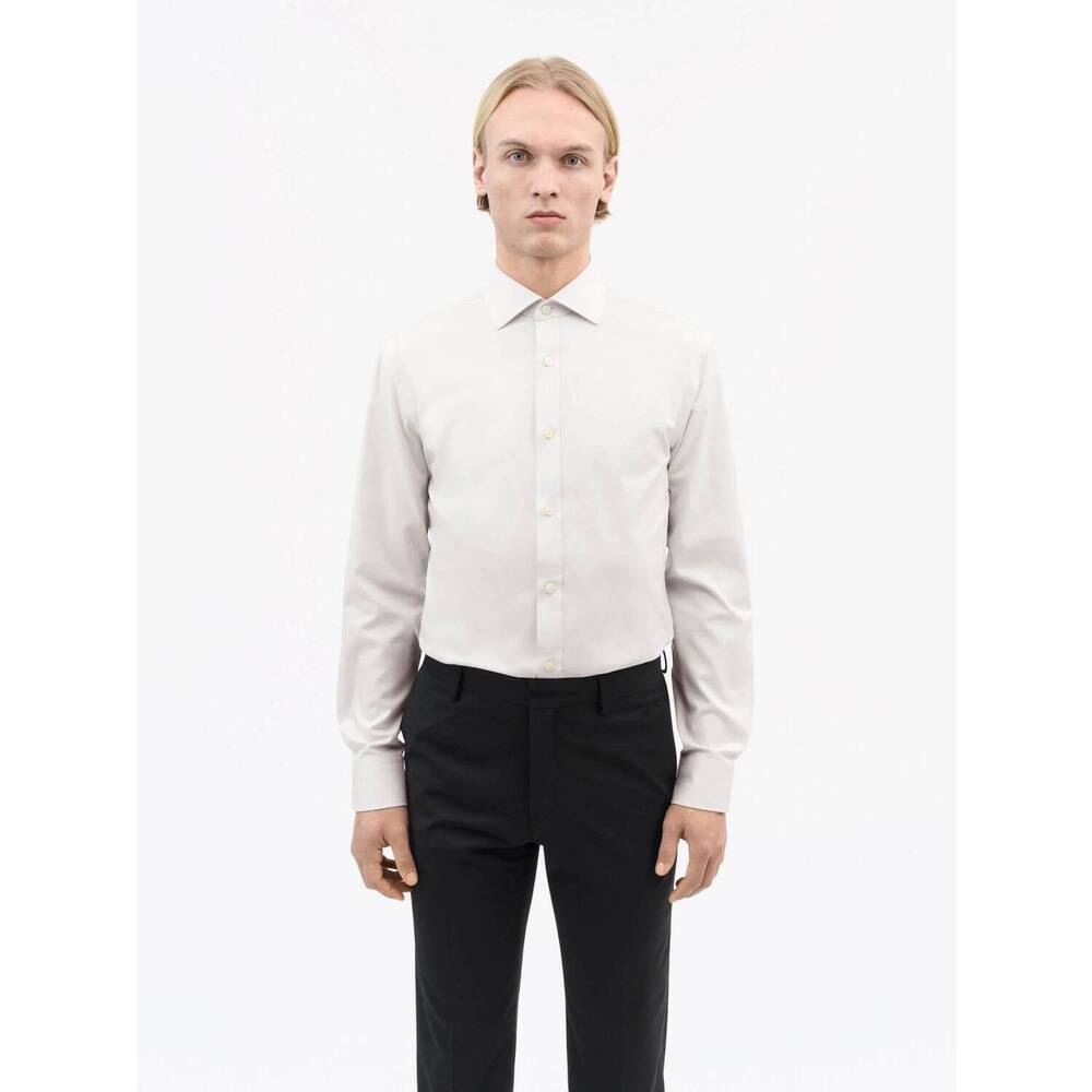 NEW TIGER OF SWEDEN adley c long sleeve formal shirt in white stone